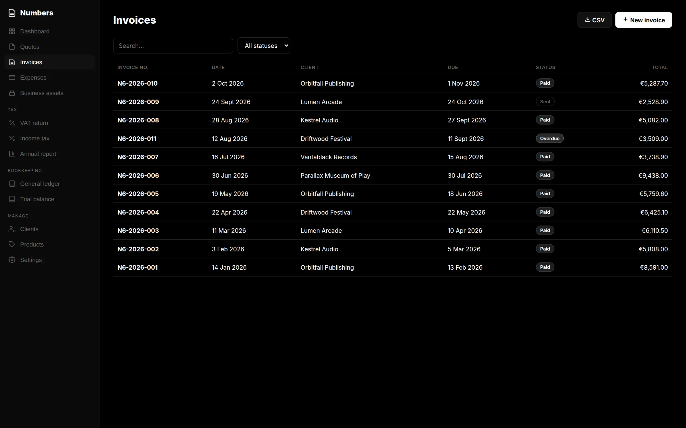 Numbers: Invoices in your own style