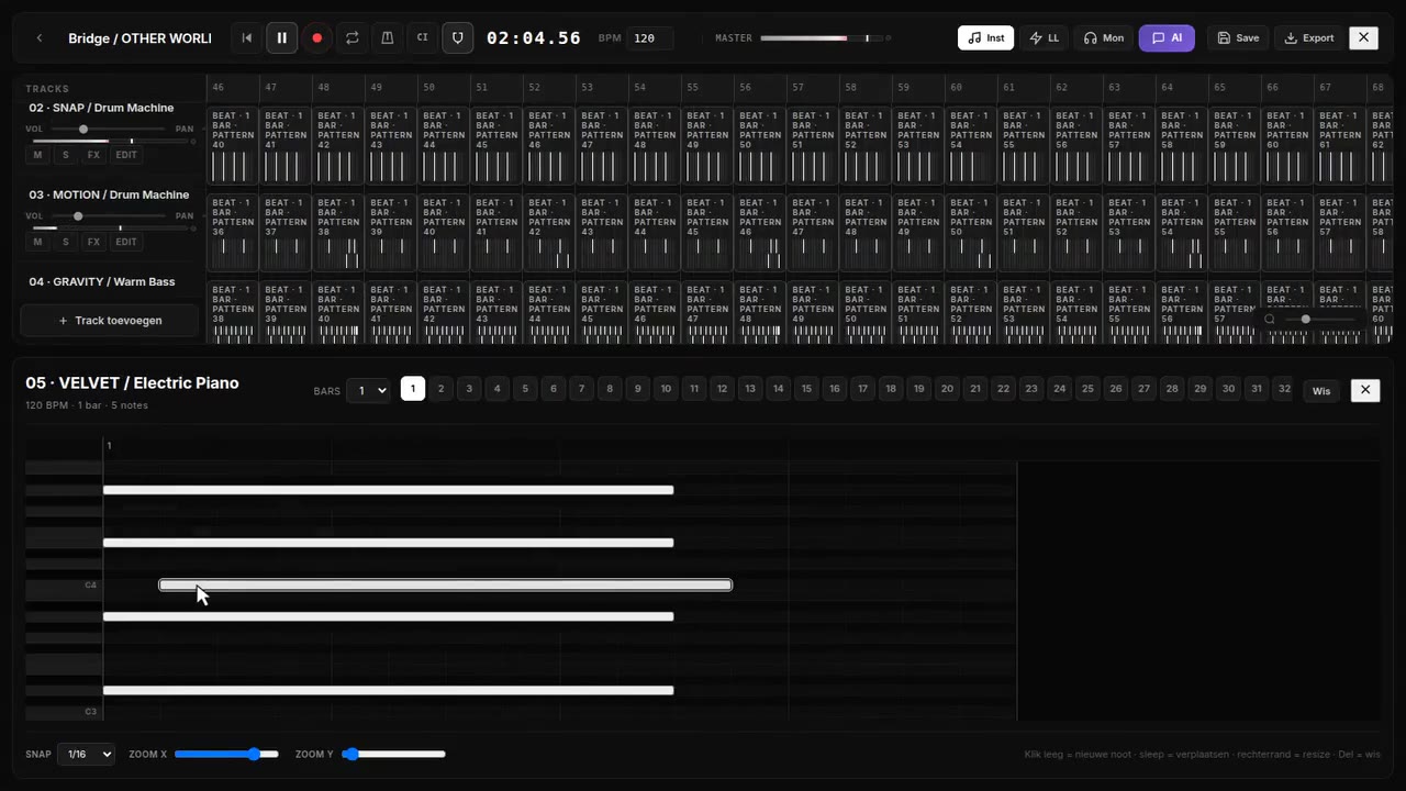 Sounds: Clips, tracks and a mixer
